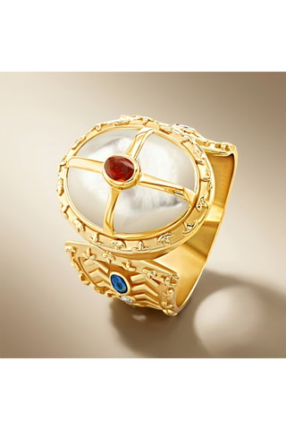 Anillo - Nácar y granate
