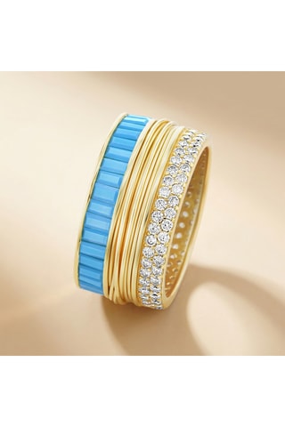 Anillo - Azul y blanco