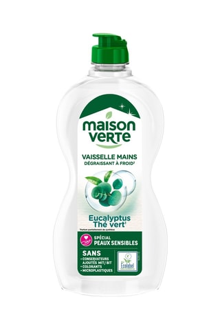 5 x Liquide vaisselle Eucalyptus et Thé vert Maison Verte - 500 ml
