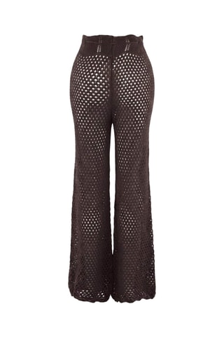 Pantalón de playa de tiro alto - Marrón