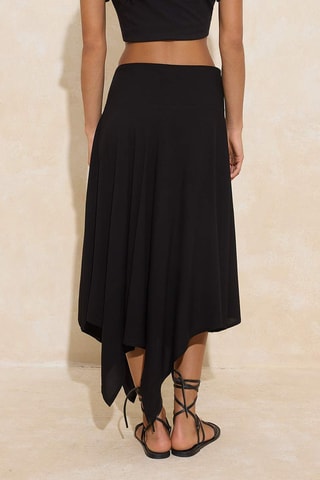 Falda midi - Negro