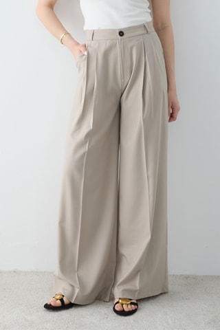 Pantalón wide leg - Beige