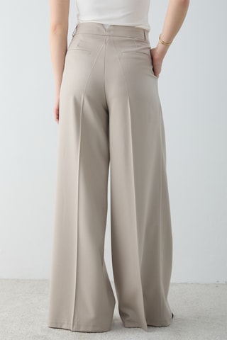 Pantalón wide leg - Beige