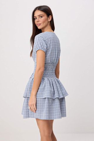 Vestido evasé - Azul