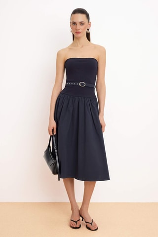 Vestido evasé - Azul marino