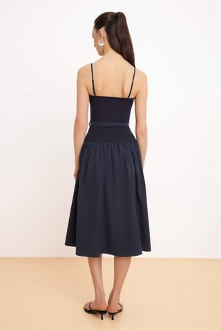 Vestido evasé - Azul marino