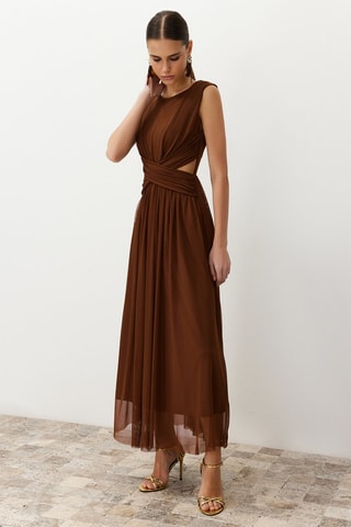 Vestido largo - Marrón