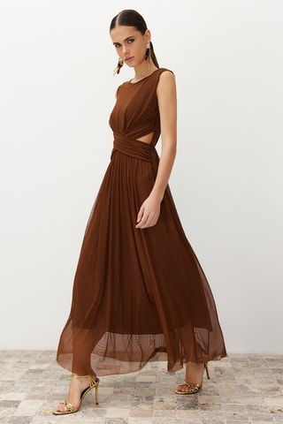 Vestido largo - Marrón