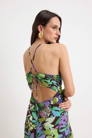 Vestido recto - Verde y multicolor