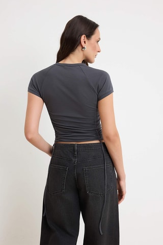 Crop top - Antracita