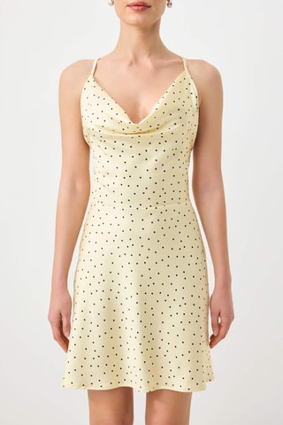 Vestido drapeado - Amarillo