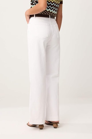 Vaquero wide leg de tiro alto - Blanco