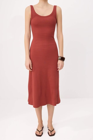 Vestido midi - Naranja