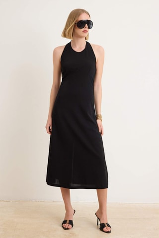 Vestido midi - Negro