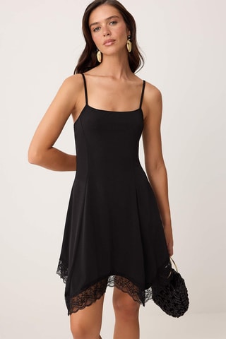 Vestido evasé - Negro