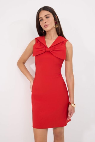 Vestido recto - Rojo
