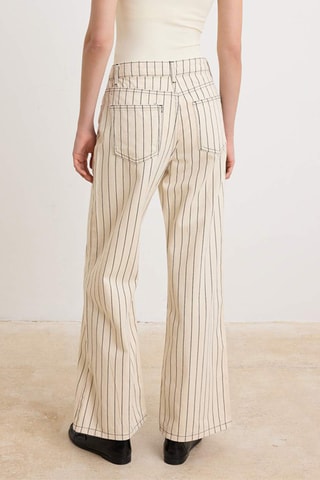 Vaquero wide leg de tiro alto - Multicolor