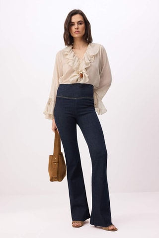 Vaquero skinny fit de tiro alto - Azul oscuro