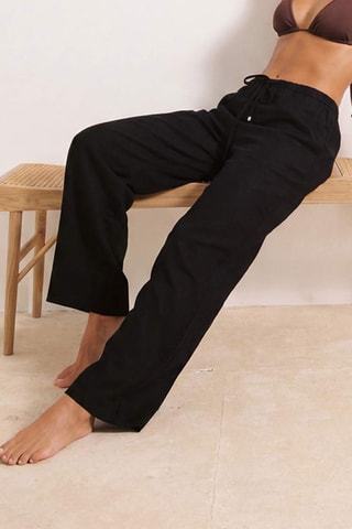 Pantalón de playa de tiro alto - Negro