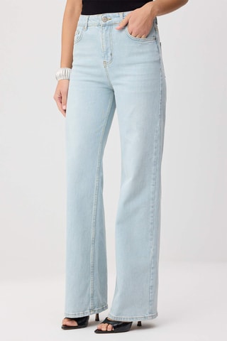 Vaquero wide leg de tiro alto - Azul claro