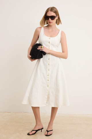 Vestido camisero - Blanco