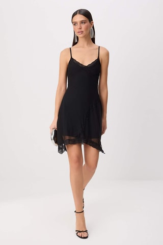 Vestido evasé - Negro