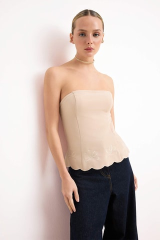 Top bustier - Beige