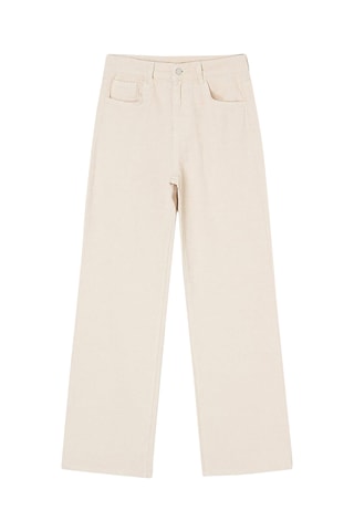 Vaquero wide leg de tiro alto - Crudo
