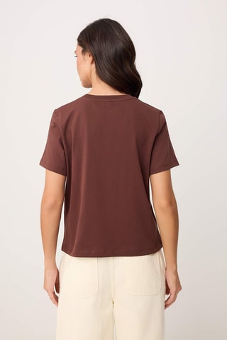 Camiseta regular fit - Marrón