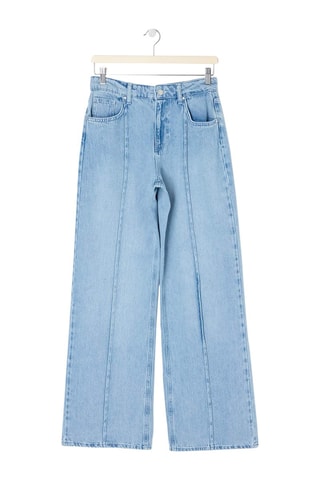 Vaquero wide leg de tiro alto - Azul