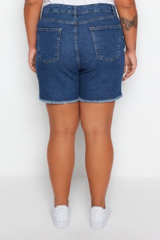 Short vaquero skinny fit de tiro alto - Azul