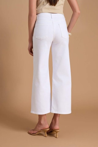 Vaquero wide leg de tiro alto - Blanco