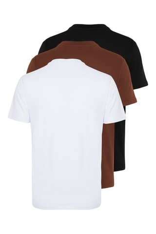 3 camisetas - Negro y marrón