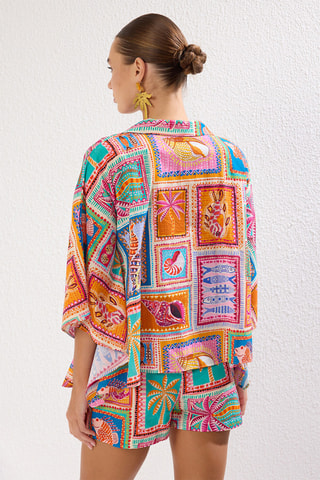 Camisa y short de playa - Multicolor