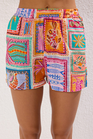 Camisa y short de playa - Multicolor