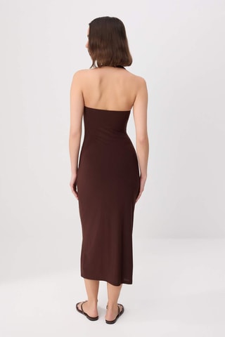 Vestido midi - Marrón