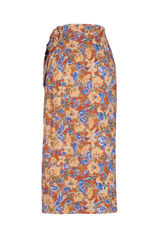 Falda cruzada de talle alto - Multicolor