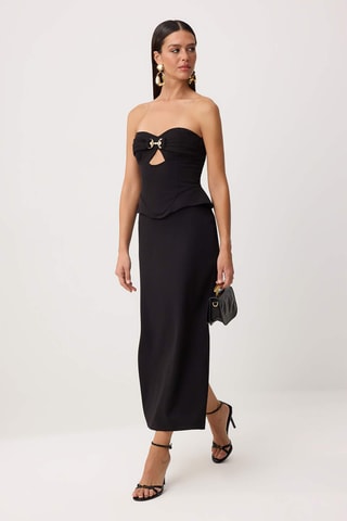 Vestido bustier - Negro