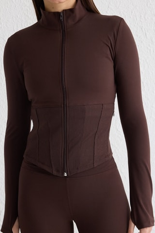 Chaqueta - Blanco y marrón