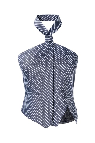 Top trompe-l’œil - Anthracite et blanc