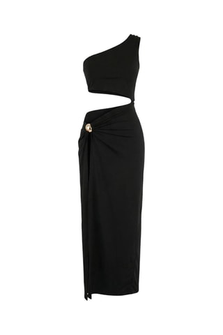 Vestido asimétrico de playa - Negro