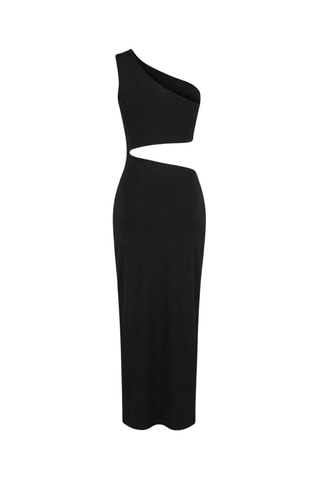 Vestido asimétrico de playa - Negro