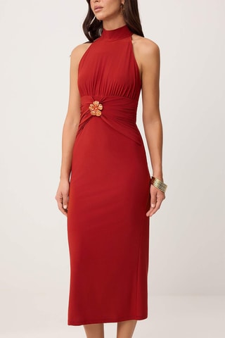 Vestido midi - Naranja