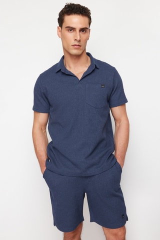 Polo y short regular fit - Azul