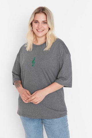 Camiseta Plus Size - Antracita
