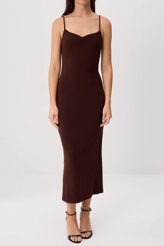 Vestido de tubo - Marrón