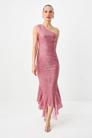 Vestido asimétrico - Rosa