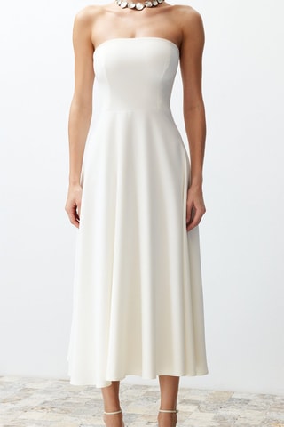 Vestido bustier - Blanco
