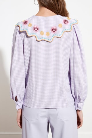 Camisa - Blanco, rojo, amarillo y violeta