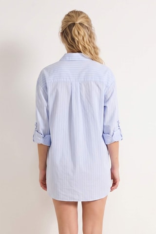 Camisa regular fit de playa - Azul claro